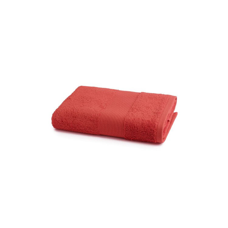 Serviette de bain éponge velours unie Romance Zeste 90x170 460g/m²