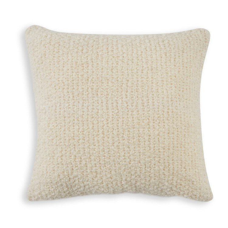 Housse De Coussin Bouclette Ecru